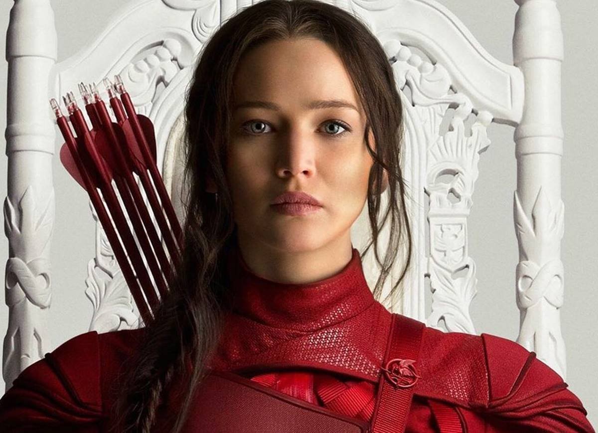 Jennifer Lawrence como Katniss Everdeen em Jogos Vorazes