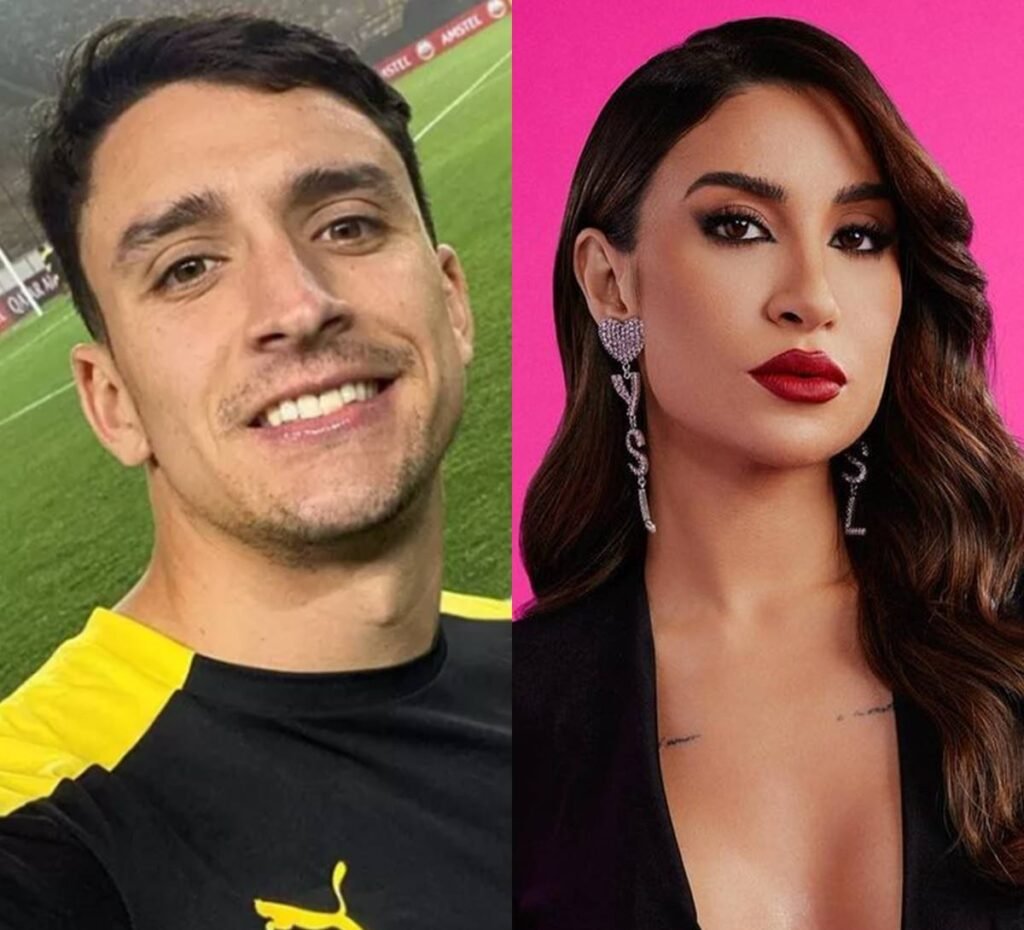 Joaquín Piquerez e Bianca Andrade; influencer nega romance com o jogador do Palmeiras