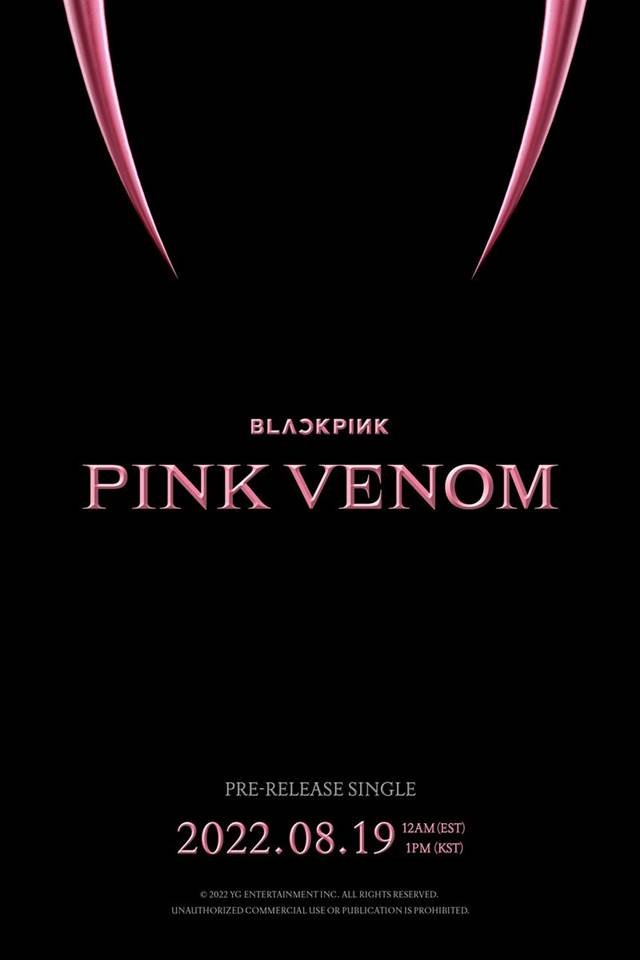 Teaser de lançamento do PINK VENOM, novo single do BLACKPINK
