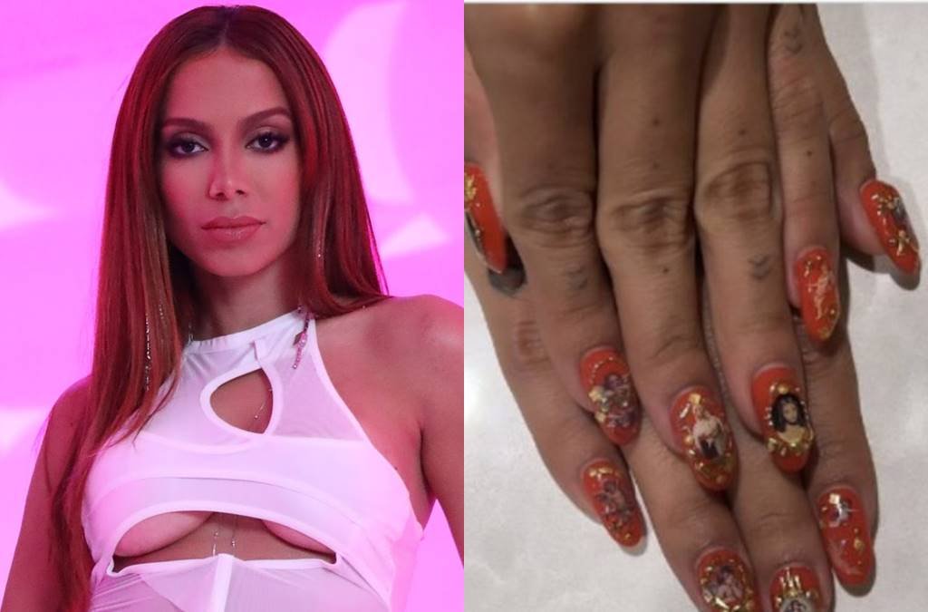 Anitta é criticada por unhas com imagens religiosas