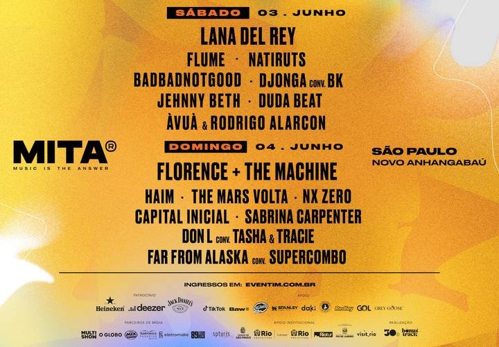 MITA Festival 2023 - Line-up dos shows em São Paulo conta com Lana Del Rey e outros artistas