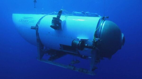 Titan, submarino da OceanGate; destroços são encontrados