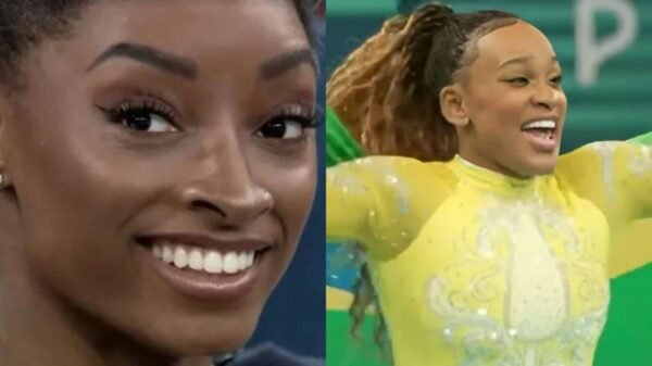 Simone Biles e Rebeca Andrade