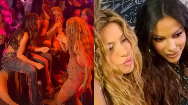 Anitta e Shakira gravam em boate de Miami