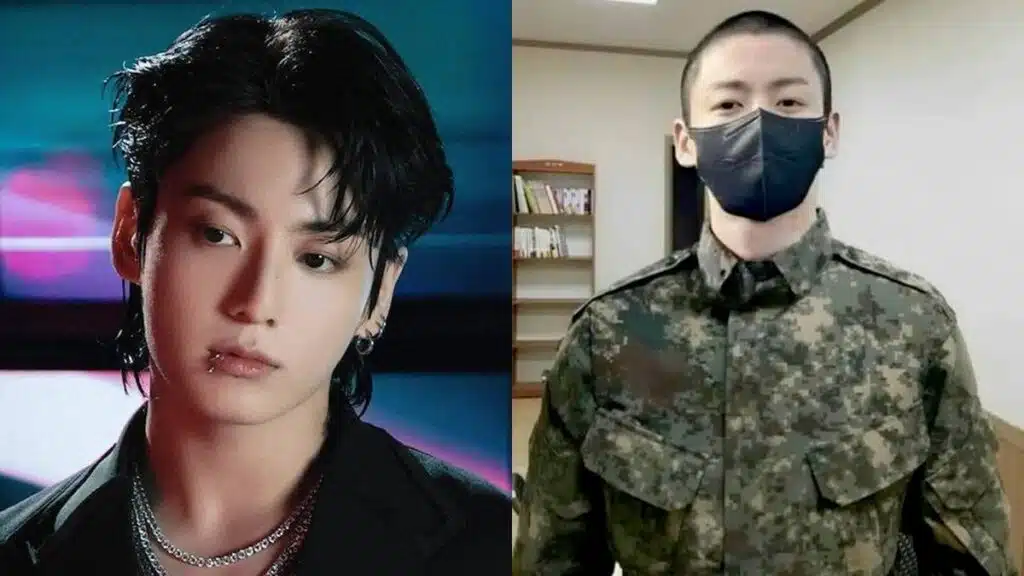 Jungkook do BTS no exército